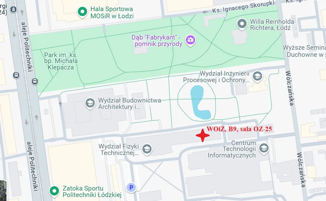 Mapa WOiZ, budynek B9